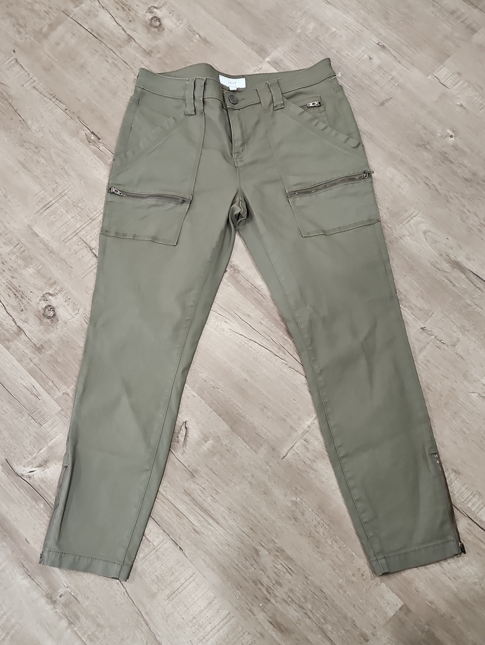 Joie Olive Green Skinny Cargo Jeans Bin 6
